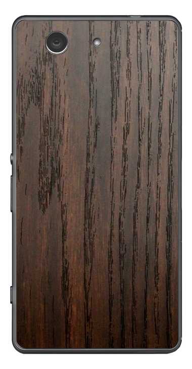 Sony Xperia Z3 Compact 3D Aufkleber / Sticker für Rückseite - Holz braun