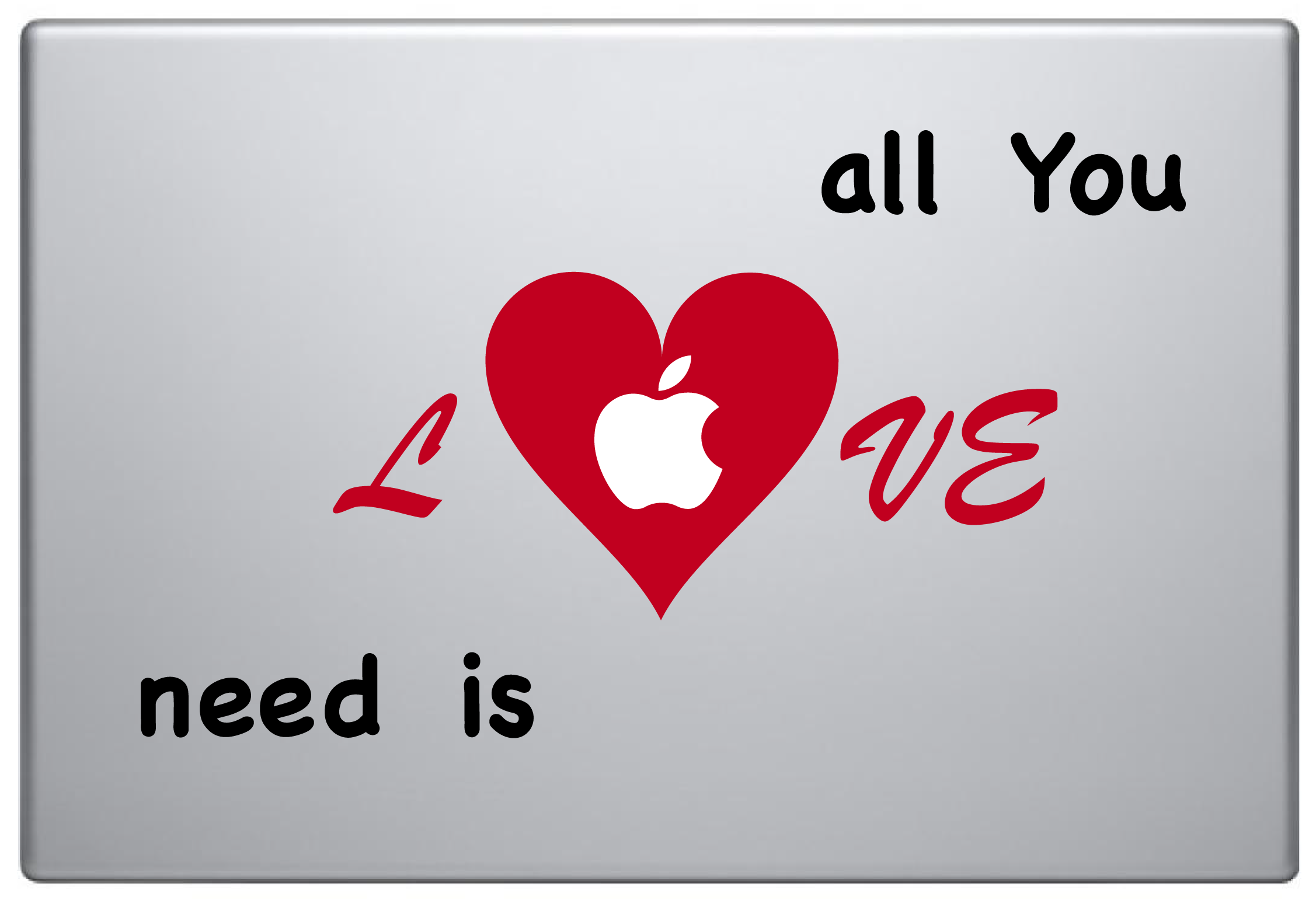 MacBook Aufkleber / Decal - all You need is LOVE